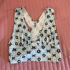 Urban Outfitters Patterned Halter Crop Top
